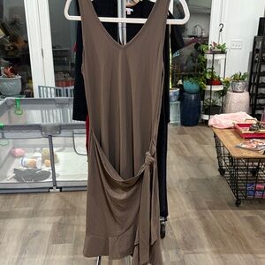 Chic Brown High Low Dress